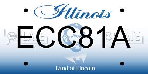 ECC81A Illinois License Plate
