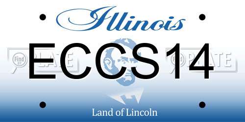 ECCS14 Illinois License Plate