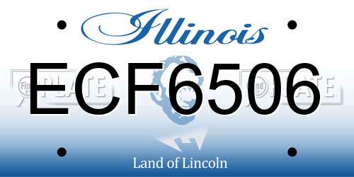 ECF6506 Illinois License Plate