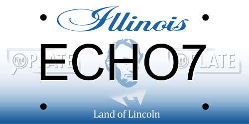ECHO7 Illinois License Plate