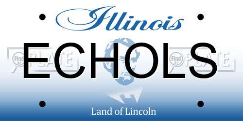ECHOLS Illinois License Plate