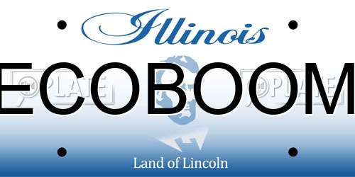 ECOBOOM Illinois License Plate