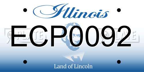 ECP0092 Illinois License Plate