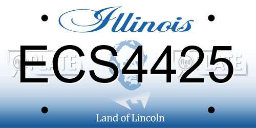ECS4425 Illinois License Plate