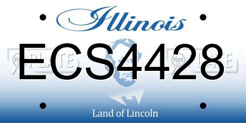 ECS4428 Illinois License Plate