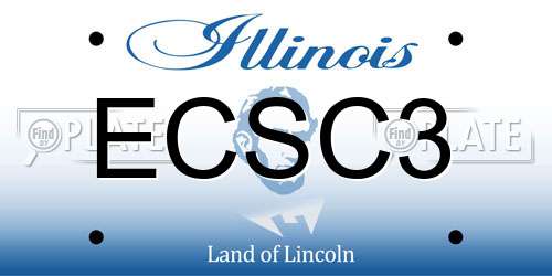 ECSC3 Illinois License Plate