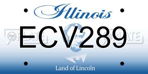 ECV289 Illinois License Plate