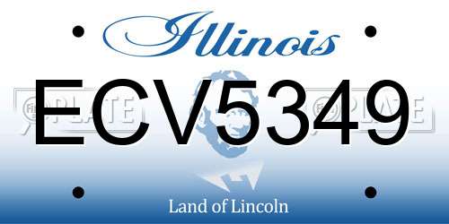 ECV5349 Illinois License Plate