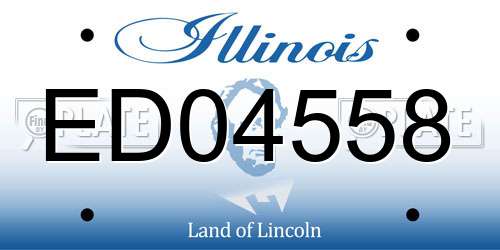 ED04558 Illinois License Plate