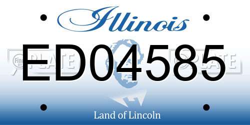 ED04585 Illinois License Plate