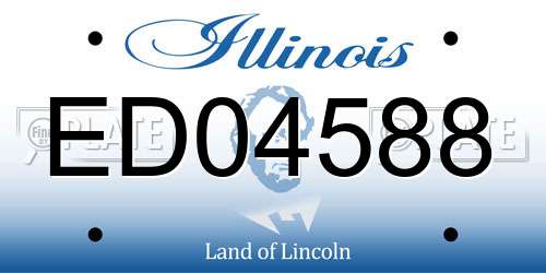 ED04588 Illinois License Plate