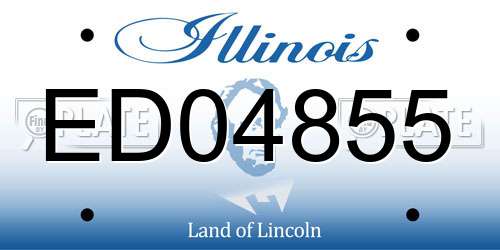ED04855 Illinois License Plate