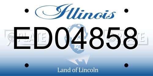 ED04858 Illinois License Plate