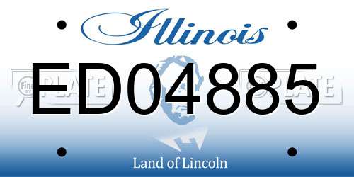 ED04885 Illinois License Plate