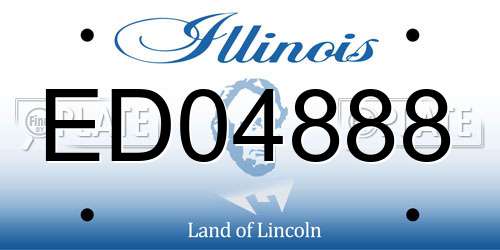 ED04888 Illinois License Plate