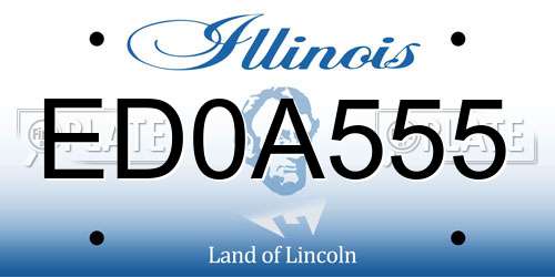 ED0A555 Illinois License Plate