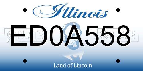 ED0A558 Illinois License Plate