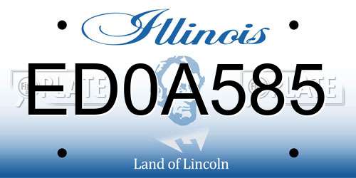 ED0A585 Illinois License Plate