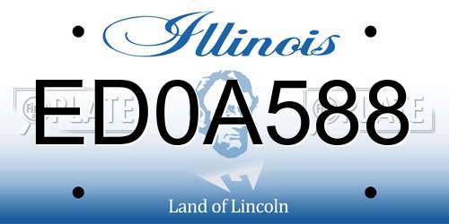 ED0A588 Illinois License Plate