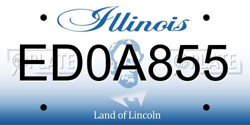 ED0A855 Illinois License Plate