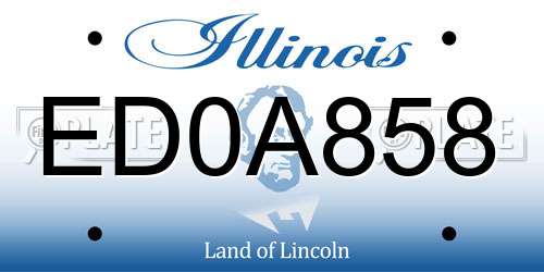 ED0A858 Illinois License Plate