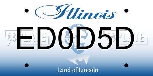 ED0D5D Illinois License Plate