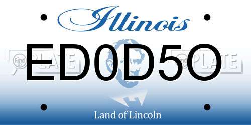 ED0D5O Illinois License Plate