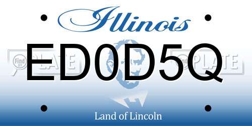 ED0D5Q Illinois License Plate