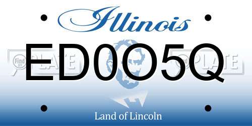 ED0O5Q Illinois License Plate