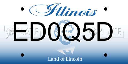 ED0Q5D Illinois License Plate