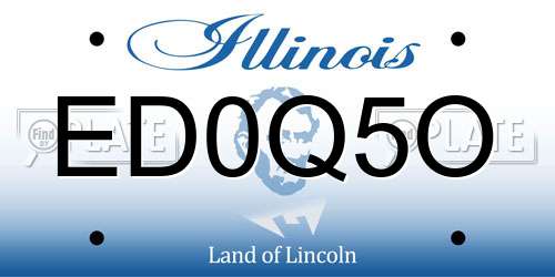 ED0Q5O Illinois License Plate