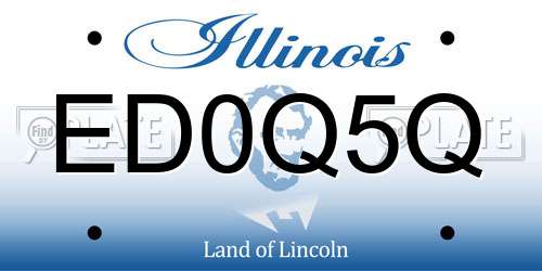 ED0Q5Q Illinois License Plate