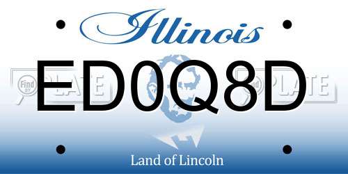 ED0Q8D Illinois License Plate