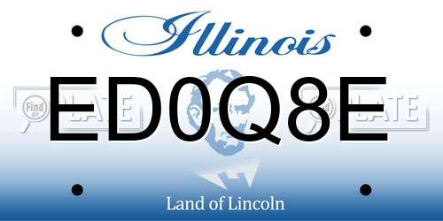 ED0Q8E Illinois License Plate