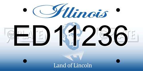 ED11236 Illinois License Plate