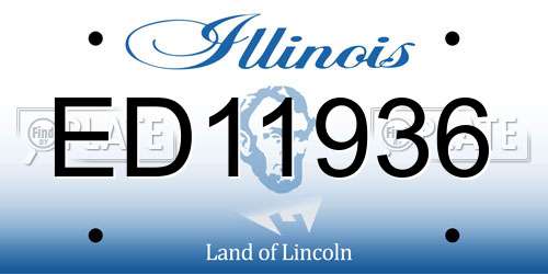 ED11936 Illinois License Plate