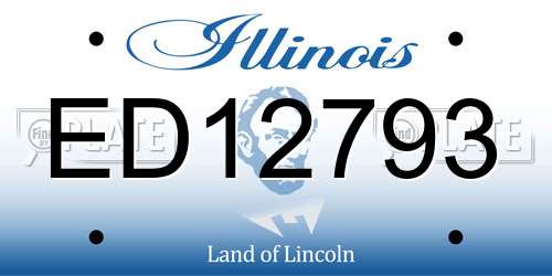 ED12793 Illinois License Plate