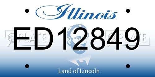 ED12849 Illinois License Plate