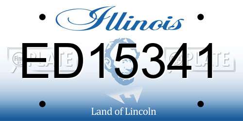 ED15341 Illinois License Plate