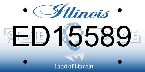 ED15589 Illinois License Plate