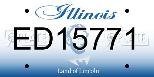 ED15771 Illinois License Plate