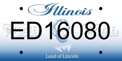 ED16080 Illinois License Plate