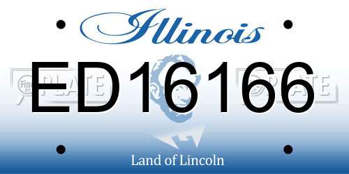 ED16166 Illinois License Plate