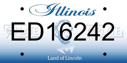 ED16242 Illinois License Plate