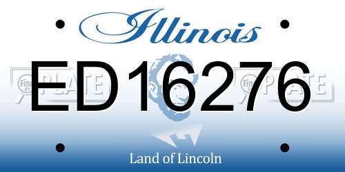 ED16276 Illinois License Plate