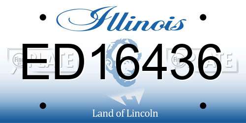 ED16436 Illinois License Plate