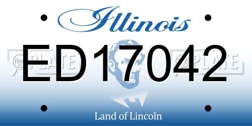 ED17042 Illinois License Plate