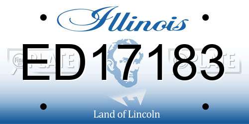 ED17183 Illinois License Plate