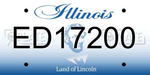 ED17200 Illinois License Plate