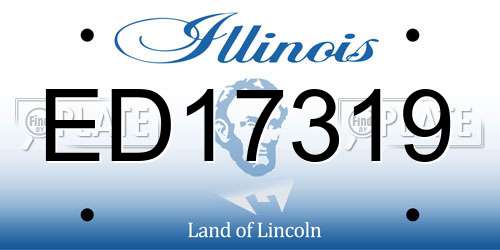 ED17319 Illinois License Plate